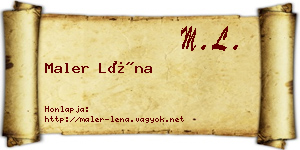 Maler Léna névjegykártya